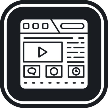 Moda tarzında izole edilmiş video simgesi