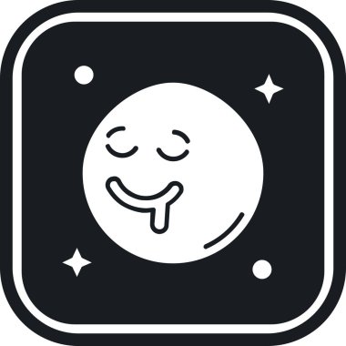 Bir ay simgesinin vektör illüstrasyonu