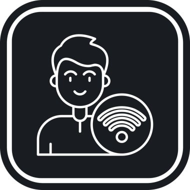 Bir wifi simgesinin vektör illüstrasyonu