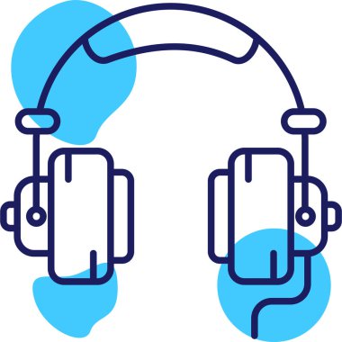 kulaklık simgesi, vektör illüstrasyonu