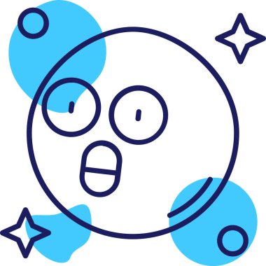 Şirin bir çizgi film simgesinin vektör çizimi