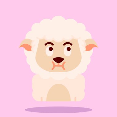 koyun simgesi, düz tasarım