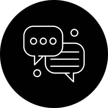 Sohbet mesajı vektör illüstrasyonu