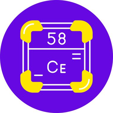 Kimyasal element simgesi vektör illüstrasyonu