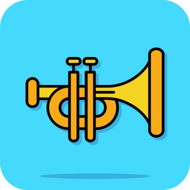 trompet vektör renk simgesi