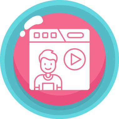 - Makine. Web simgesi basit illüstrasyon