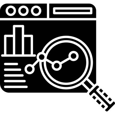 Veri analizi vektör satırı simgesi