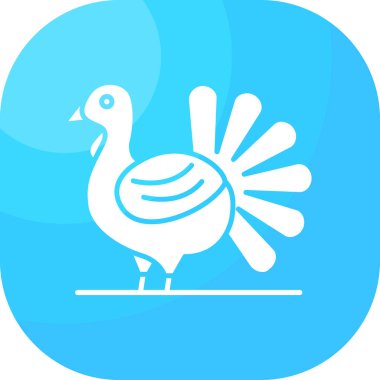 Bir kuş simgesinin vektör illüstrasyonu