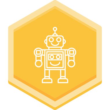 bir robotun düz simgesi