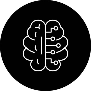 beyin ikonu vektör illüstrasyonu