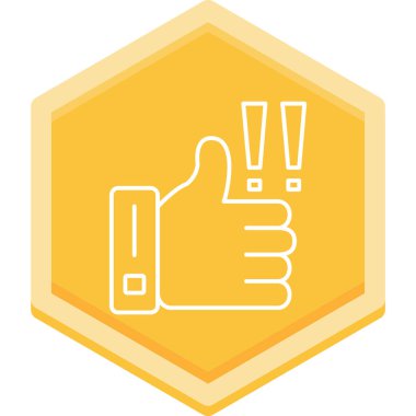 Başparmak yukarı. Web simgesi basit illüstrasyon