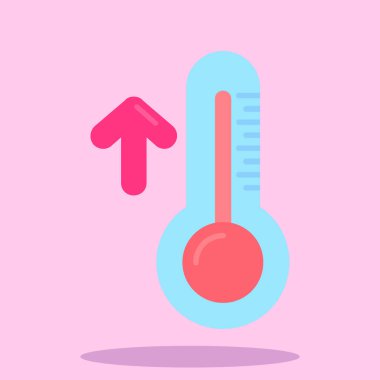 sıcaklık simgesi vektör illüstrasyonu