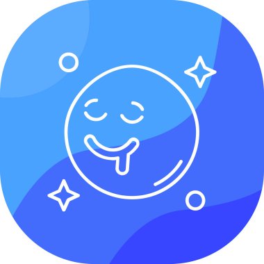 Mutlu gülümseme simgesi, vektör illüstrasyonu