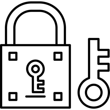 anahtar parola simgesini kilitle