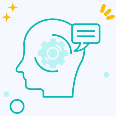 Çizgi roman tarzında beyin fikri ikonu. İzole edilmiş beyaz arkaplan üzerine fikir vektör karikatürü çizimi beyin sıçraması iş konsepti etkisiyle. sıçrama efekti