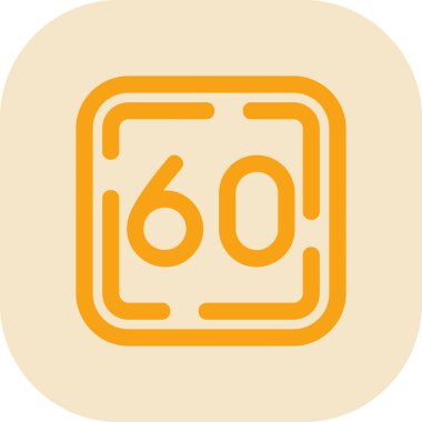 6 numaralı simge, vektör illüstrasyon tasarımı