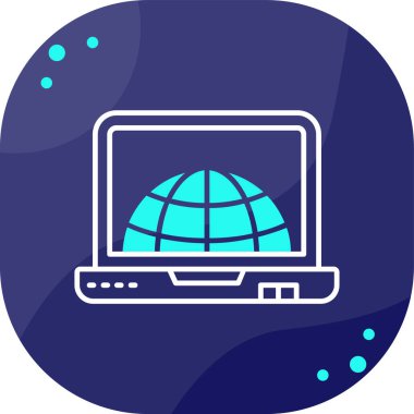 Bilgisayar. Web simgesi basit illüstrasyon