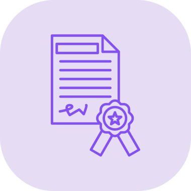 Sertifika simgesi modern, vektör illüstrasyonu