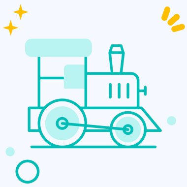 Bir araba simgesinin vektör illüstrasyonu