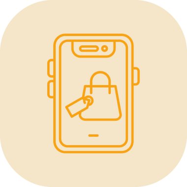 Alışveriş ve e-ticaret renkli vektör simgesi