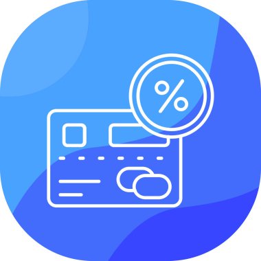 İndirim simgesi, vektör illüstrasyonu beyaz arkaplanda izole edildi