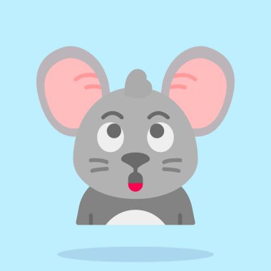 Şirin bir farenin düz simge tasarımı
