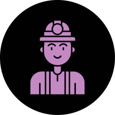 Kasklı bir adamın vektör çizimi