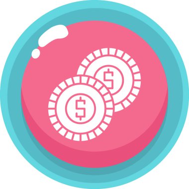 Para için. Web simgesi basit illüstrasyon