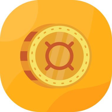 Madeni para sikkesi simgesi ana hat biçiminde