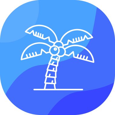 Bir ağaç simgesinin vektör illüstrasyonu