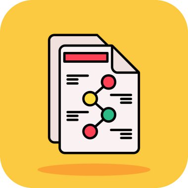 belge vektörü düz renk simgesi