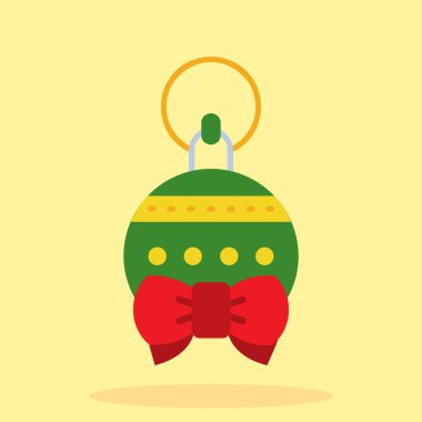 Kurdeleli yılbaşı ağacının vektör çizimi