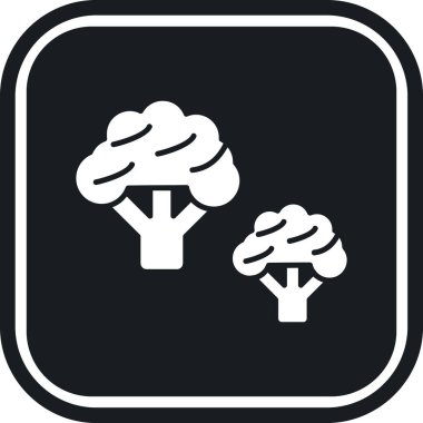 Moda tarzında izole edilmiş orman ağacı simgesi