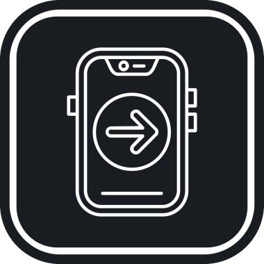 Akıllı telefon simgesi, basit vektör illüstrasyonu