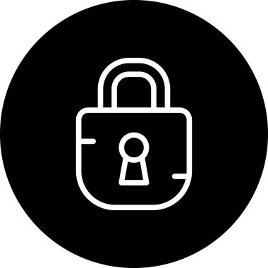 Kilit simgesinin vektör illüstrasyonu