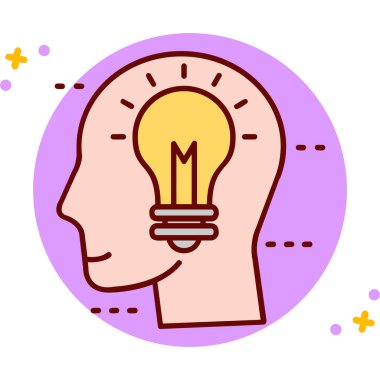 ampul yaratıcı ikon vektör çizimi