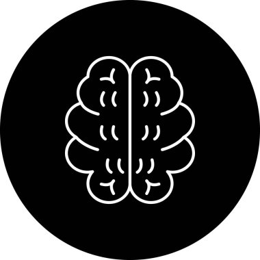 Beyin vektör simgesi modern basit illüstrasyon