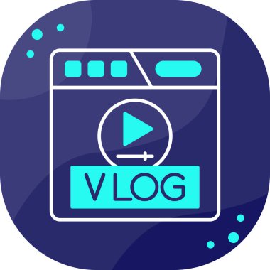 Web sitesi ve mobil uygulama için video blog vektör çizim şablonu