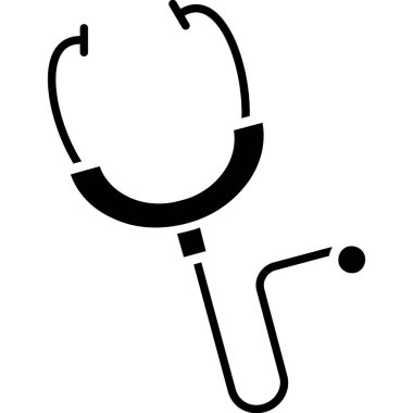 stetoskop simgesi, vektör illüstrasyonu