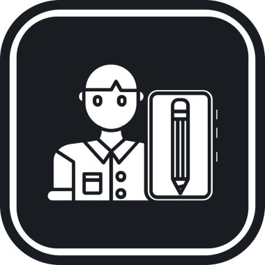 Bir polis simgesinin vektör illüstrasyonu