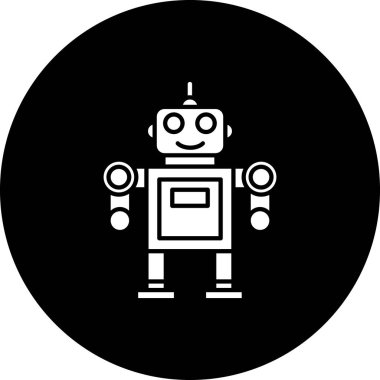 Robot simgesinin vektör illüstrasyonu