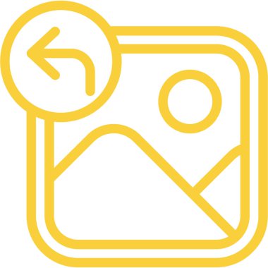 ok sol yön simgesi ana hat biçiminde