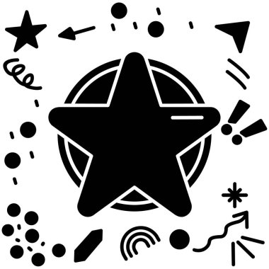 Bir yıldız simgesinin vektör illüstrasyonu