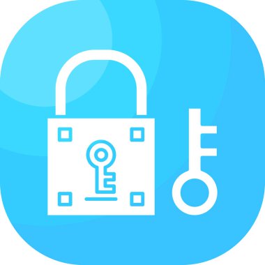 Kilit. Web simgesi basit tasarım