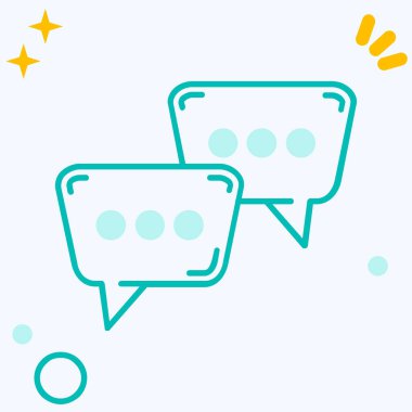 Konuş. Web simgesi basit illüstrasyon