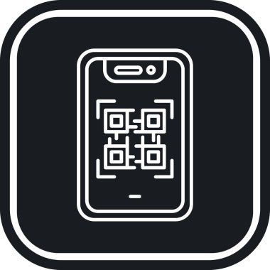 mobil kod simgesi, vektör illüstrasyonu