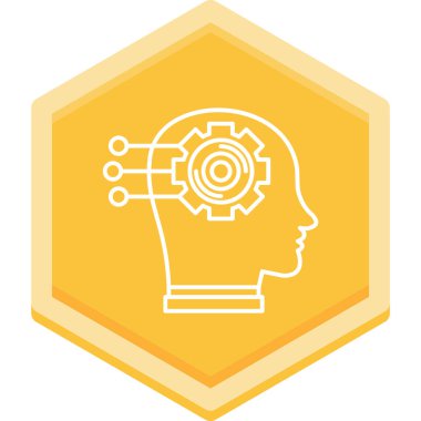 Beyin. Web simgesi basit illüstrasyon