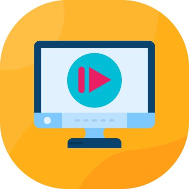 bilgisayar izleyici vektör illüstrasyonu