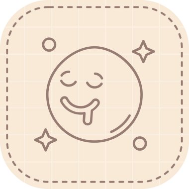 Ay ve yıldızlı şirin bebek yüzünün vektör çizimi