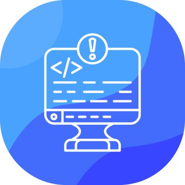 Kodlama. Web simgesi basit illüstrasyon